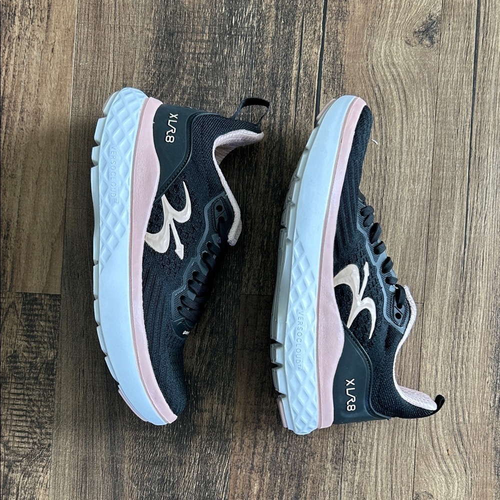 XLR8 Women's Black and Pink Sneakers